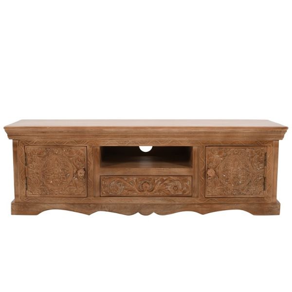 Artwork TV Cabinet - Solid Mango Wood - L40 x W140 x H46 cm