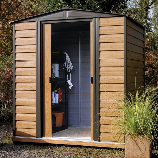 6x5 Woodvale Metal Apex Shed with Floor Including Assembly L x151 W x194 Hx201 cm