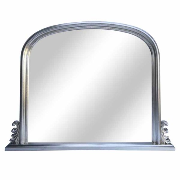 Overmantle Mirror - Glass - L118 x W5.8 x H94 cm - White