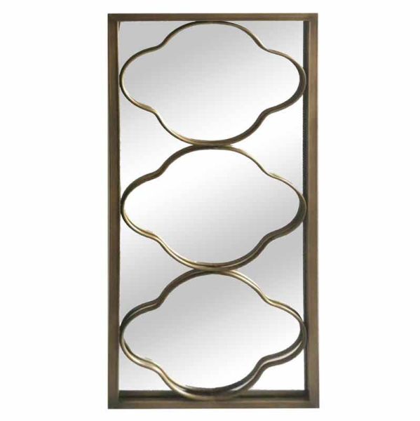 Framed Mirror - Glass/Iron - L40 x W2 x H100 cm - Gold