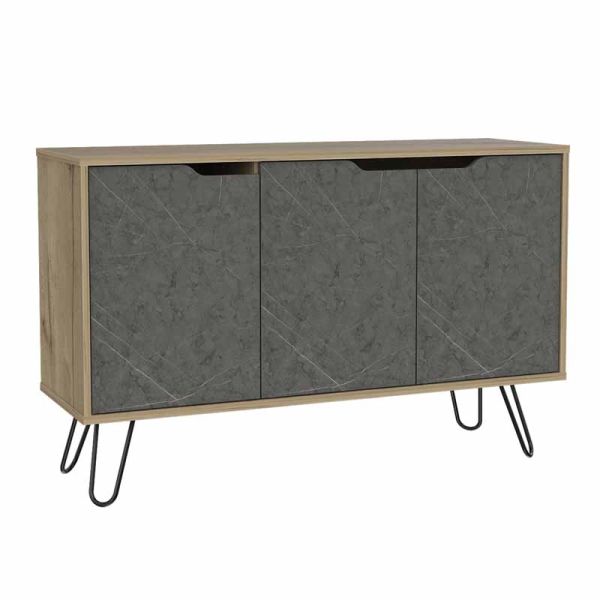 Medium Sideboard with 3 doors Real Metal Legs