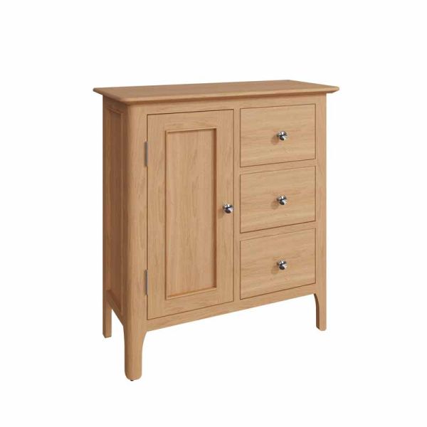 Large Cupboard - Plywood/Pine/MDF - L70 x W30 x H75 cm - Light Oak 