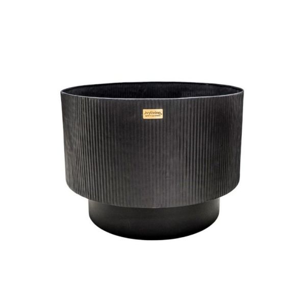 Outdoor Detroit Fire Pit - Mild Steel - L68 x W68 x H49 cm - Black
