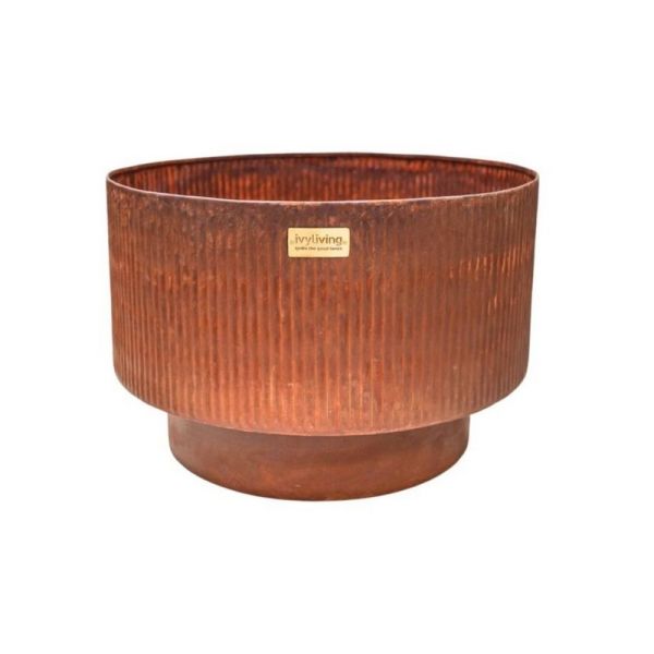 Outdoor Detroit Fire Pit - Mild Steel - L68 x W68 x H49 cm - Rust