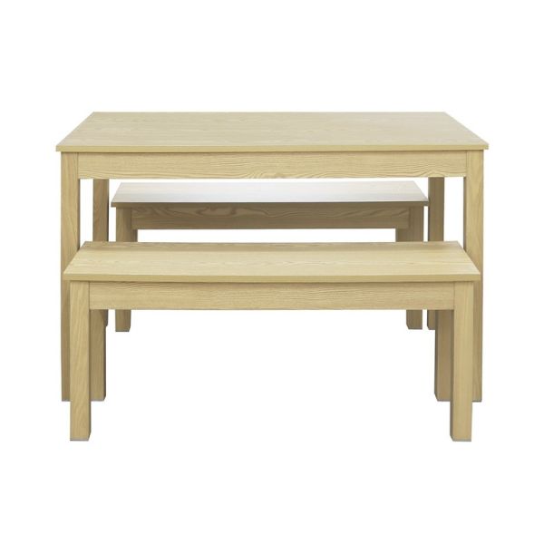 Ohio Dining Set - MDF - L70 x W119 x H75 cm - Oak