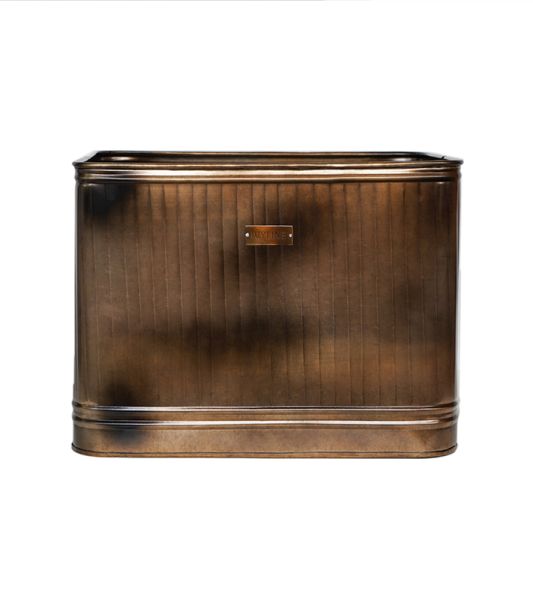 Outdoor Hampton Rectangular Planter - Metal - L42 x W54 x H42 cm - Copper