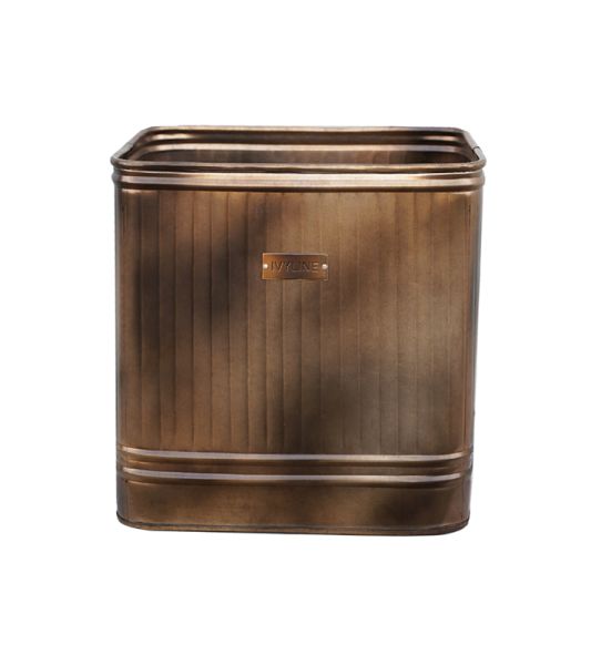 Outdoor Hampton Square Planter - Metal - L44 x W44 x H45 cm - Copper