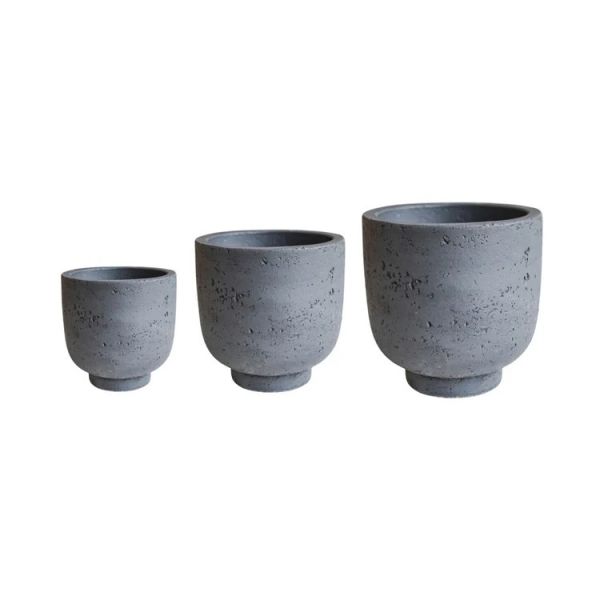 Outdoor Seattle Planter (Set of 3) - Cement - Slate