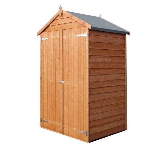 4 x 3 Feet Overlap Pressure Treated Apex Shed Double Door