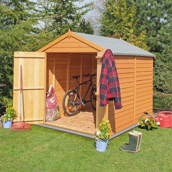 6 x 6 Feet Overlap Double Door Garden Shed - Dip Treated