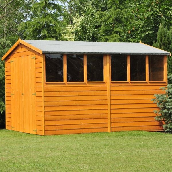 10 x 6 Feet Overlap DD Garden Shed - Dip Treated