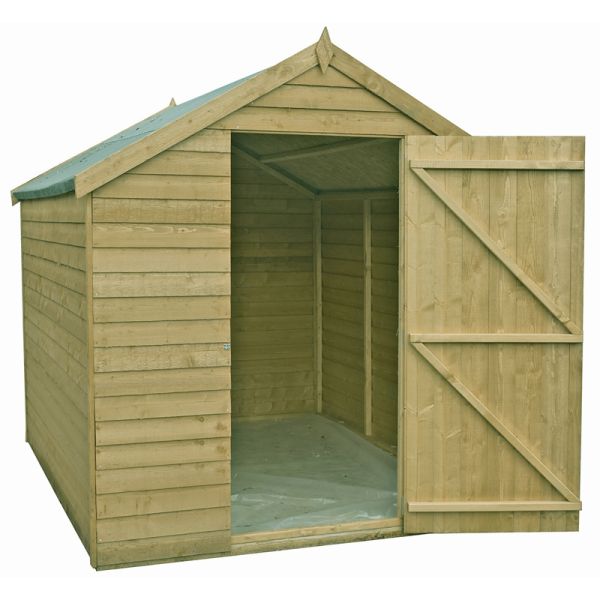 Overlap 8 x 6 Feet Pressure Treated Value Range Shed Single Door