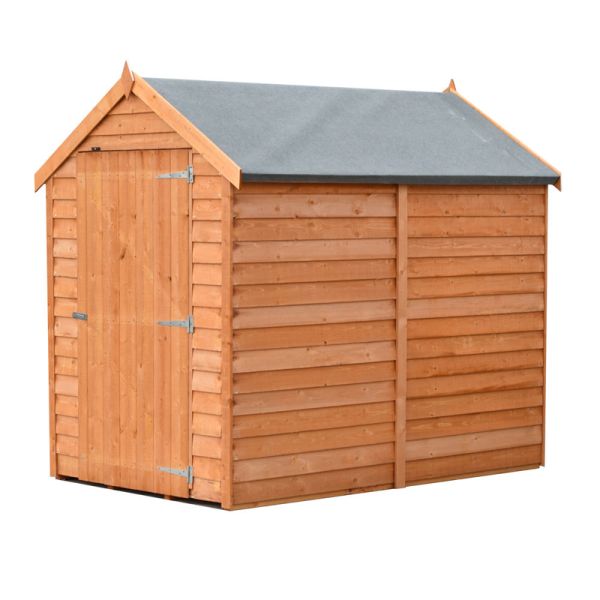 Overlap 6 x 4 Feet Dip Treated Value Range Apex Shed Single Door