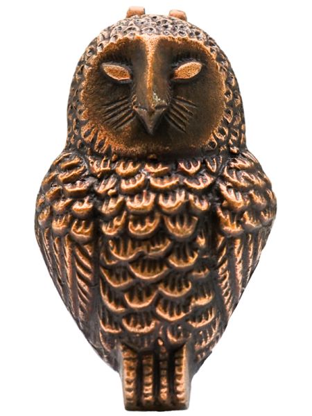 Cast Iron Owl Door Knocker - Iron - L6 x W9.5 x H16 cm - Antique Copper