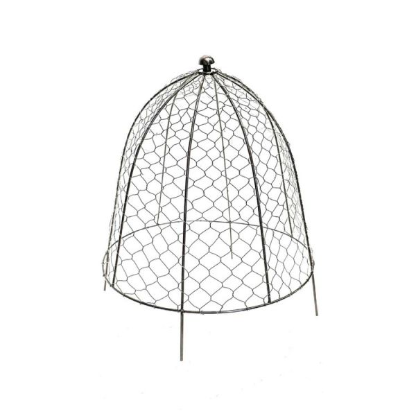 Outdoor Wire Netted Plant Protector - Mild Steel - L36 x W36 x H48 cm - Zinc