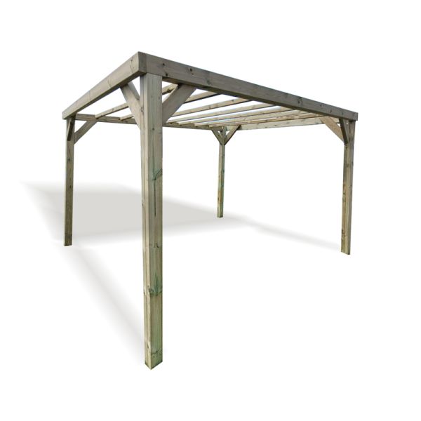 Heavy Duty Garden Pergola - L240 x W240 x H230 cm - Minimal Assembly Required