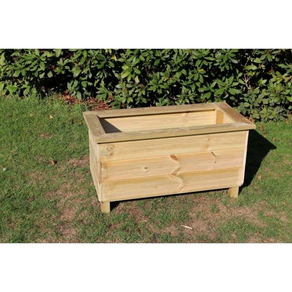 Multi Pack of 2 - Trough Planters, Wooden Garden Pot/Tub for Plants - L40 x W80 x H40 cm - Fully Assembled