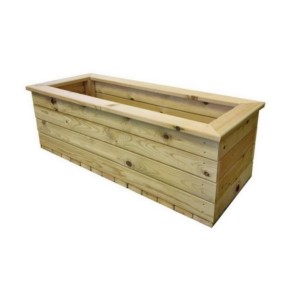 Multi Pack of 2 - Deluxe Large Trough Planter - Timber - L40 x W100 x H32 cm - Fully Assembled