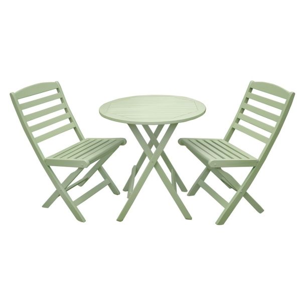 Porto Folding Bistro Set - Acacia Wood - H86 x W45 x L59 cm - Green
