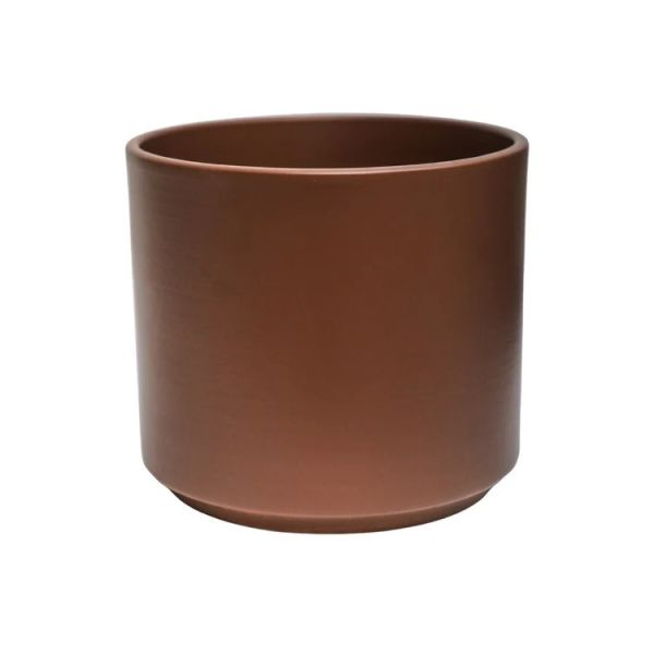 Prague Planter - Ceramic - L28.5 x W28.5 x H24 cm - Mocha