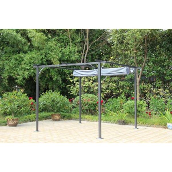 Prague Pergola - Steel - H230 x W300 x L300 cm - Grey