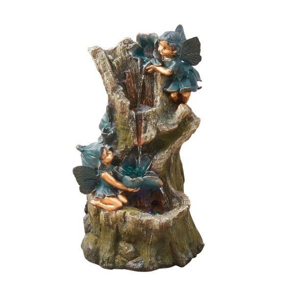 Spellbound Water Feature inc. LEDs - Polyresin - L28 x W32 x H58 cm - Multicoloured