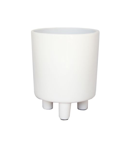 Pisa Planter - Ceramic - L20 x W20 x H24 cm - White