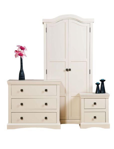 Quebec Bedside Cabinet, Chest of Drawers And Wardrobe Set