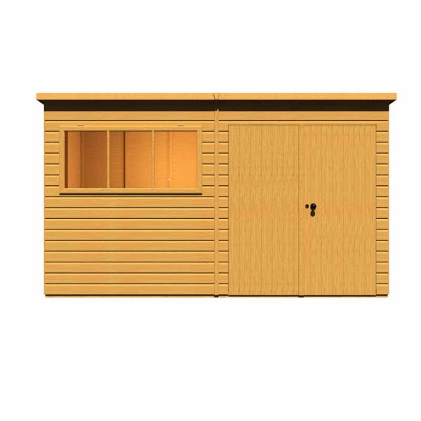12 x 6 Feet Ranger Double Door Shed - L196.7 x W373.8 x H213.9 cm