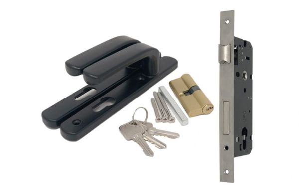 Lock for Double Gate - Metal - Black