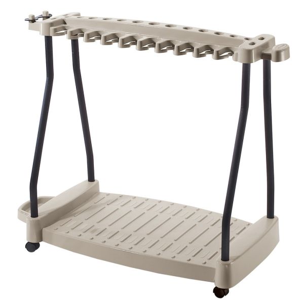 Garden Tool Rack with Wheels - Resin - L51 x W107 x H89 cm