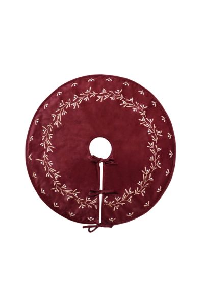 Mistletoe Tree Skirt - Velvet - L0.5 x W80 x H80 cm - Ruby