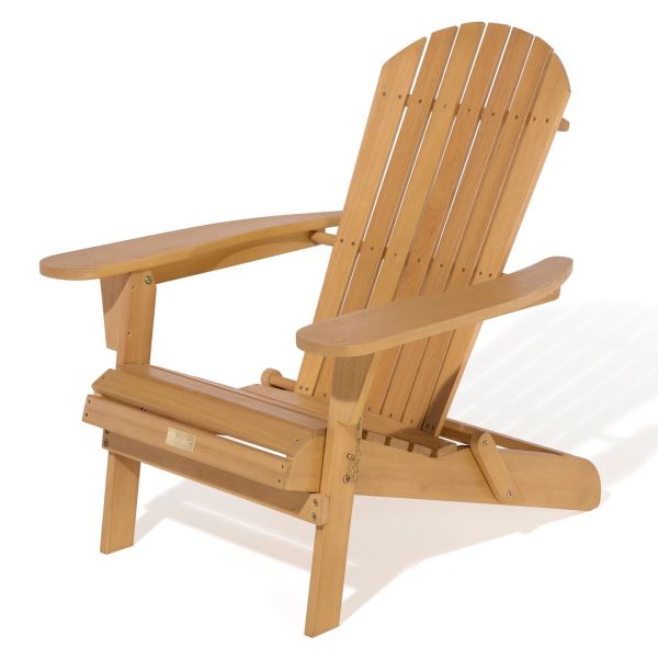 Sandown Folding Adirondack Chair - Timber - L87 x W78.5 x H92 cm
