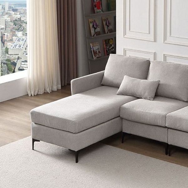 Chaise for Boissiere Modular Sofa - L166 x W77 x H36 cm - Grey