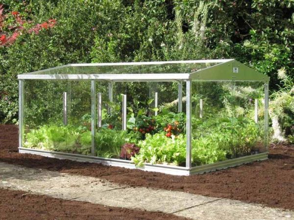 6 x 4 Feet Cold Frame - Aluminium/Glass - L183 x W121 x H82 cm - Brown