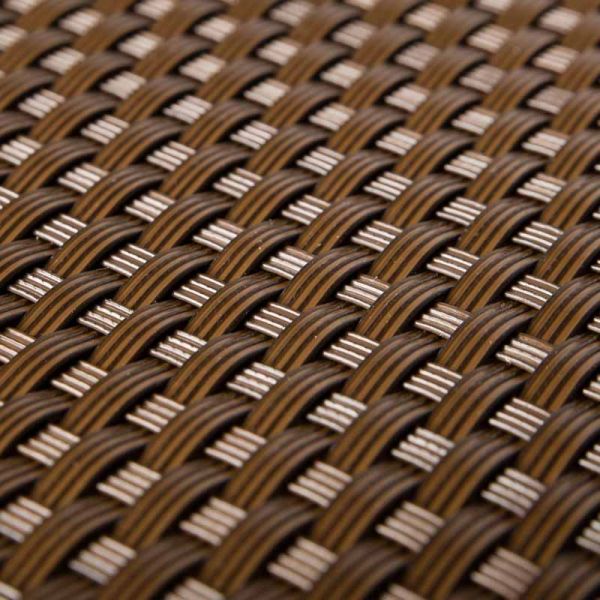 Poly Rattan Screen - Plastic - L100 x W100 x H100 cm - Walnut