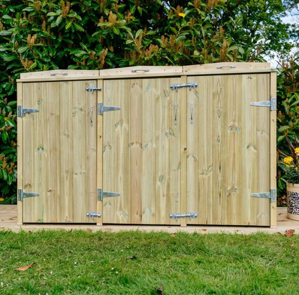 Shireburn 6 Recycle Box Store - Timber - L80.4 x W180.5 x H120 cm - Fits 6 x Recycle Boxes