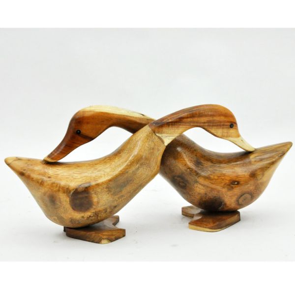 Polished Hugging Ducks - Wood - L10 x W45 x H30 cm