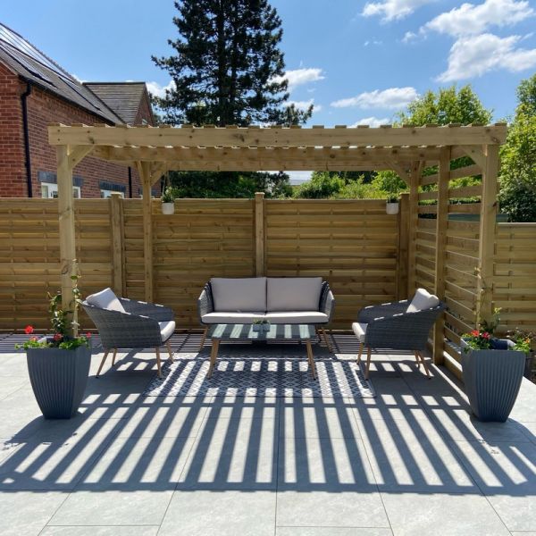 Shade Pergola - Wood - L240 x W240 x H270 cm - Light Green