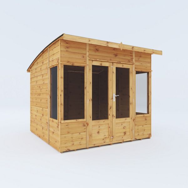 8 x 8 Feet Premium Helios Summerhouse - Timber - L295.1 x W247.6 x H215.7 cm - Brown