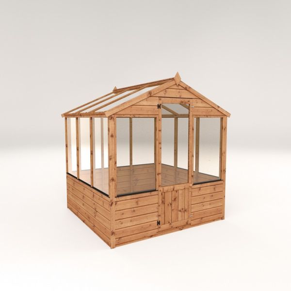 6 x 6 Feet Traditional Greenhouse - Timber - L182.4 x W201 x H205.9 cm - Brown