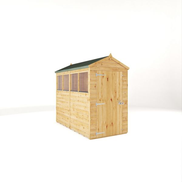 8 x 4 Feet Woodsman Shiplap Apex - Glass/Wood - L250.4 x W130.8 x H210.7 cm
