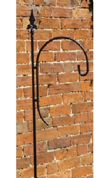 Single Bird Crook Bare Metal/Ready to Rust - Steel - Antique Black - L62.5 x W62.5 x H221 cm