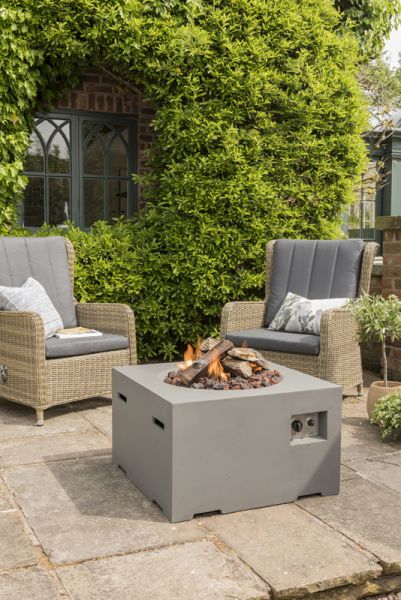 Small Square Grey Cocoon - Firepit