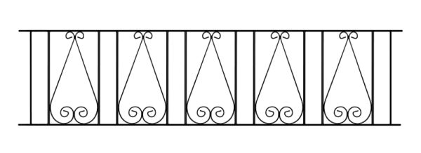 Stirling Scroll Railing Panel - W183 x H40.3 cm