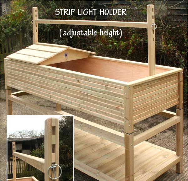 Optional Strip Light Holder for Tortoise Table