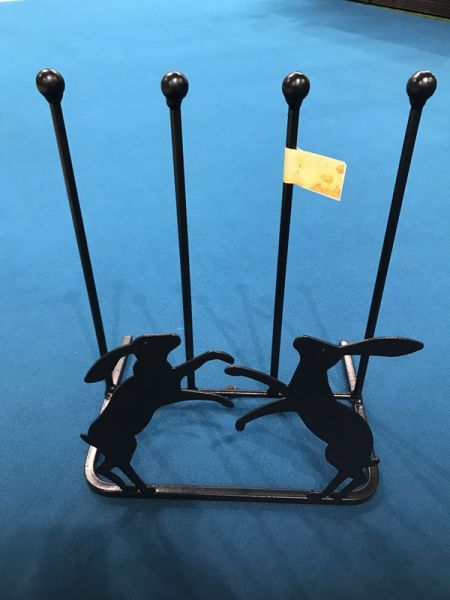 2 Pair Boot Rack - Boxing Hares - Steel - L30.4 x W38 x H48.3 cm