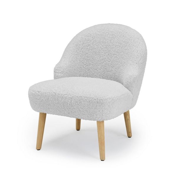 Ted Chair - Boucle - L63 x W57 x H68 cm - Grey