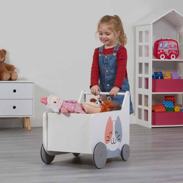 Kids Cat and Dog Push Along Trolley