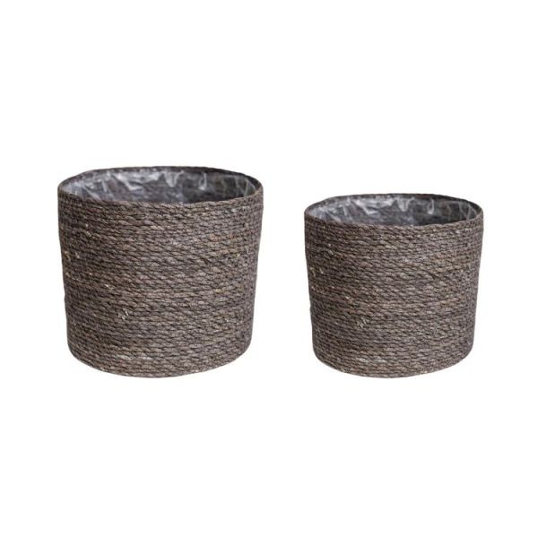 Theo Basket (Set of 2) - Reed/Seagrass - Grey